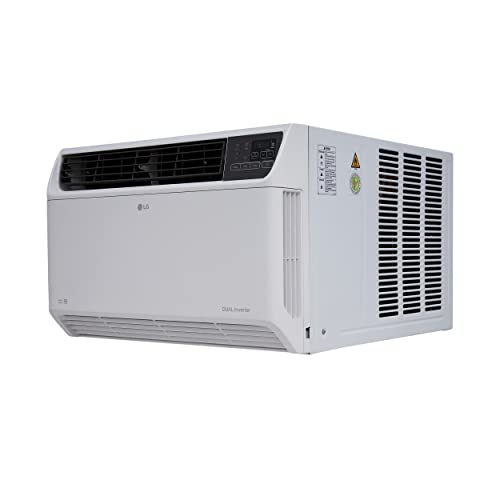 LG 1.5 Ton 3 Star DUAL Inverter Window AC (Copper, Convertible 4-in-1 cooling, 4 Way Air Swing, HD Filter, 2024 Model, TW-Q18WUXA, White)