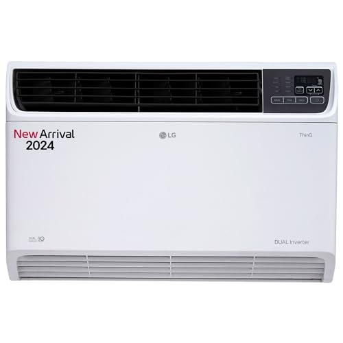 LG 1.5 Ton 3 Star DUAL Inverter Window AC (Copper, Convertible 4-in-1 cooling, 4 Way Air Swing, HD Filter, 2024 Model, TW-Q18WUXA, White)