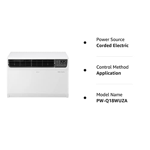 LG 1.5 Ton 3 Star DUAL Inverter Window AC (Copper, Convertible 4-in-1 cooling, 4 Way Air Swing, HD Filter, 2024 Model, TW-Q18WUXA, White)