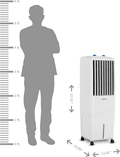 Symphony Diet 12T Personal Tower Air Cooler for Home with Honeycomb Pad, Powerful Blower, i-Pure Technology and Low Power Consumption (12L, White)