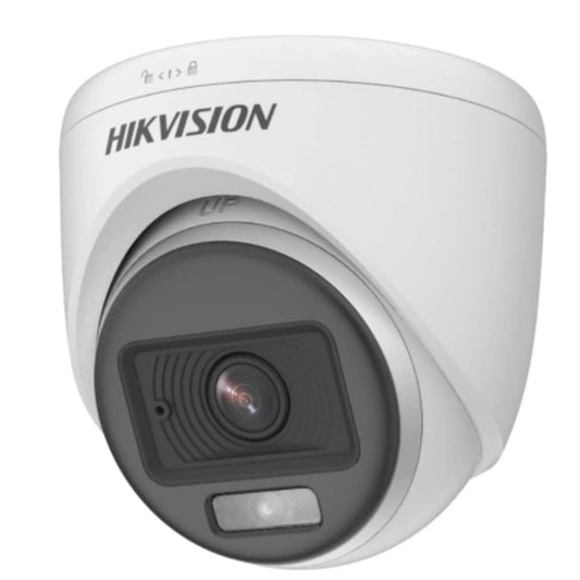 HIKVISION 5Mp/1080p [Built-in Audio Mic | Color Night Vision] Outdoor Wired Color CCTV Camera for Dvr, Ds-2Ce70Kf0T-Pfs White