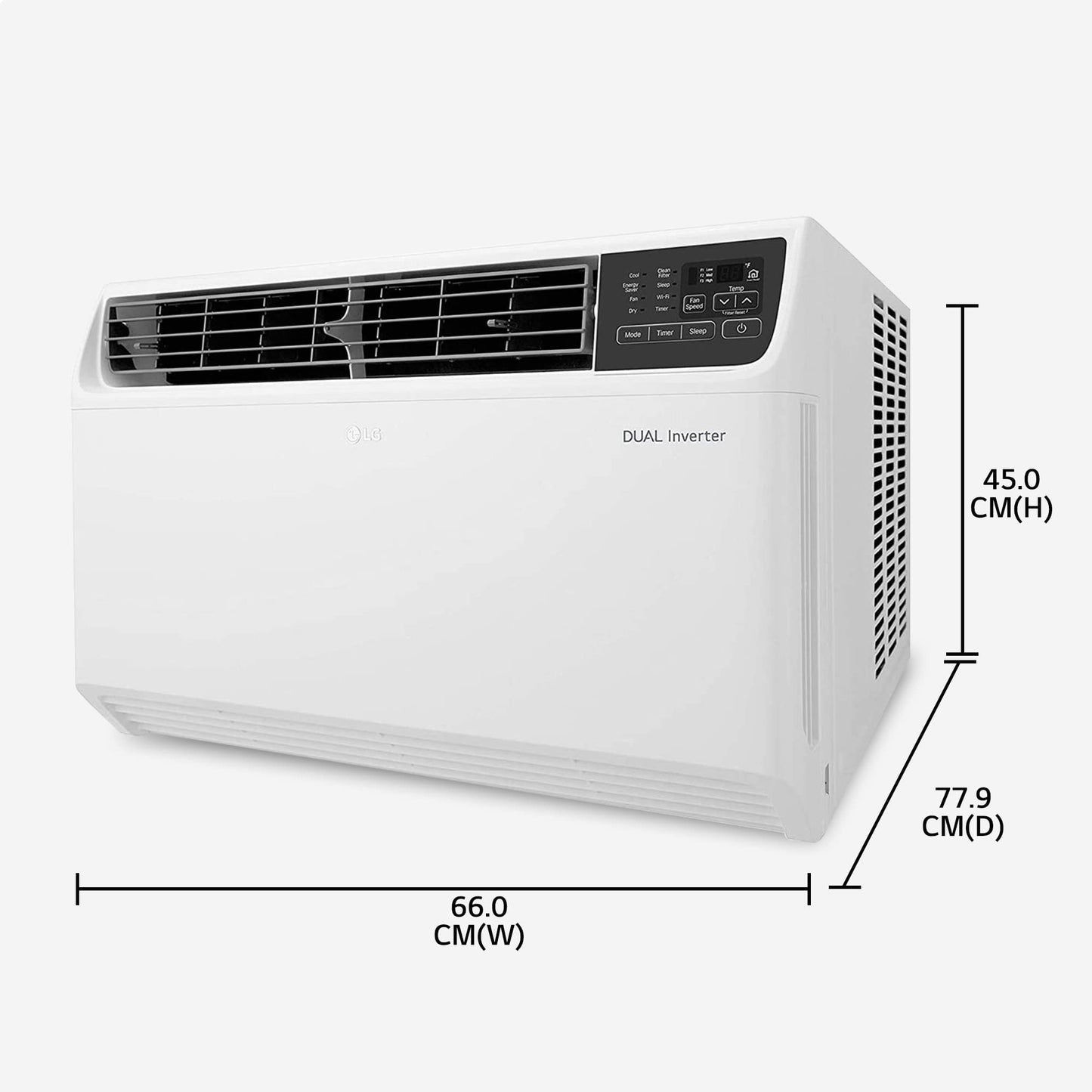 LG 1.5 Ton 3 Star DUAL Inverter Window AC (Copper, Convertible 4-in-1 cooling, 4 Way Air Swing, HD Filter, 2024 Model, TW-Q18WUXA, White)