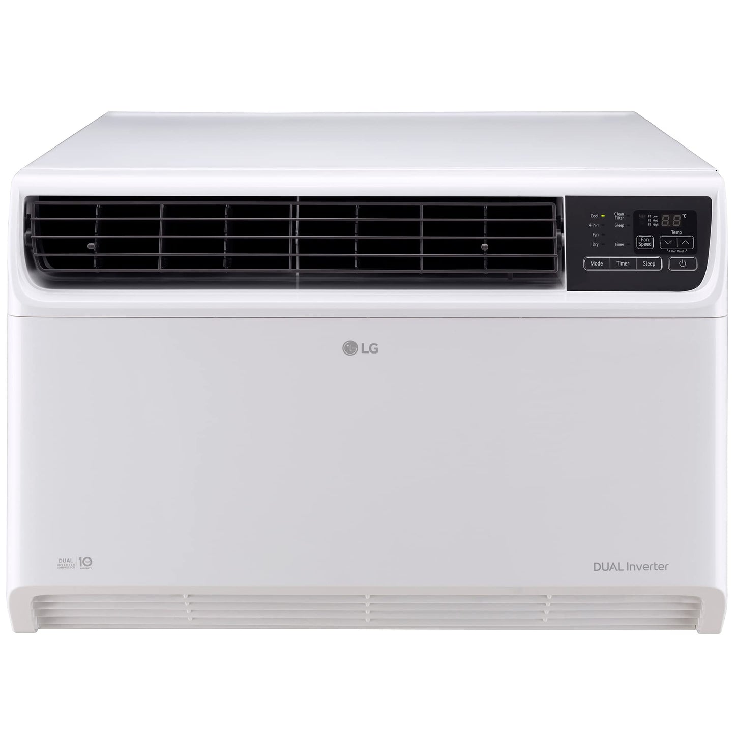 LG 1.5 Ton 3 Star DUAL Inverter Window AC (Copper, Convertible 4-in-1 cooling, 4 Way Air Swing, HD Filter, 2024 Model, TW-Q18WUXA, White)