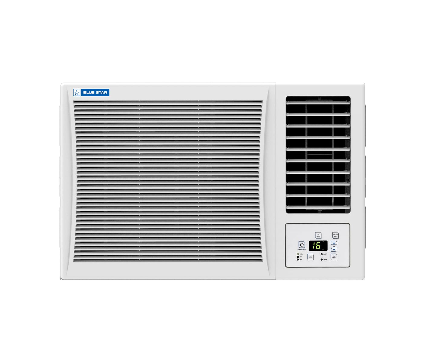 Blue Star 1.5 Ton 3 Star Fixed Speed Window AC (Copper, Turbo Cool, Fan Modes-Auto/High/Medium/Low, Hydrophilic Blue Fins, Dust Filters, Self-Diagnosis, 2024 Model, WFD318L, White)