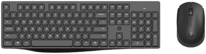 HP CS10 Wireless Keyboard Mouse Combo/2.4 GHz Wireless Connection/Ergonomic Design/Energy and Electricity Saving/Plug and Play, Intelligent Dormancy/Drop Key Cap/ 1600 dpi/Black (7YA13PA)