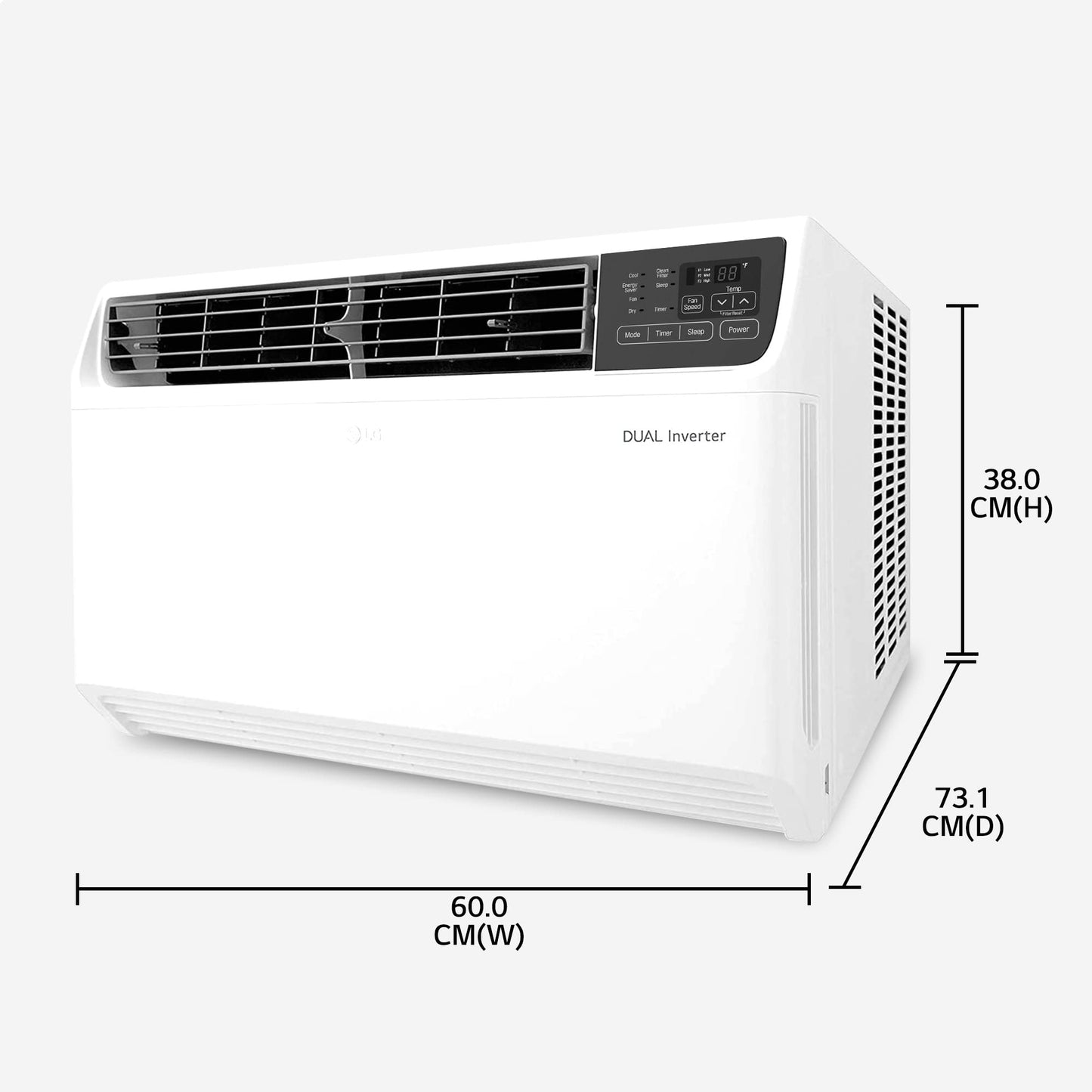 LG 1.5 Ton 3 Star DUAL Inverter Window AC (Copper, Convertible 4-in-1 cooling, 4 Way Air Swing, HD Filter, 2024 Model, TW-Q18WUXA, White)