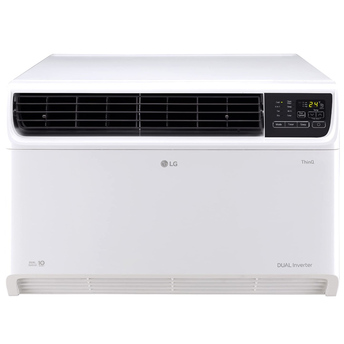 LG 1.5 Ton 3 Star DUAL Inverter Window AC (Copper, Convertible 4-in-1 cooling, 4 Way Air Swing, HD Filter, 2024 Model, TW-Q18WUXA, White)