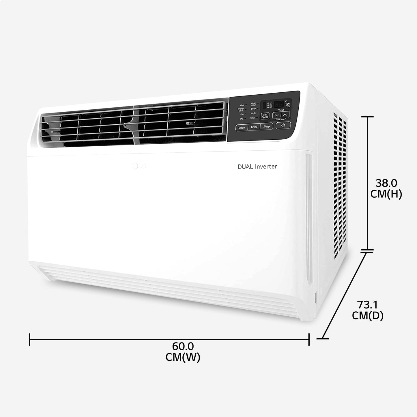 LG 1.5 Ton 3 Star DUAL Inverter Window AC (Copper, Convertible 4-in-1 cooling, 4 Way Air Swing, HD Filter, 2024 Model, TW-Q18WUXA, White)