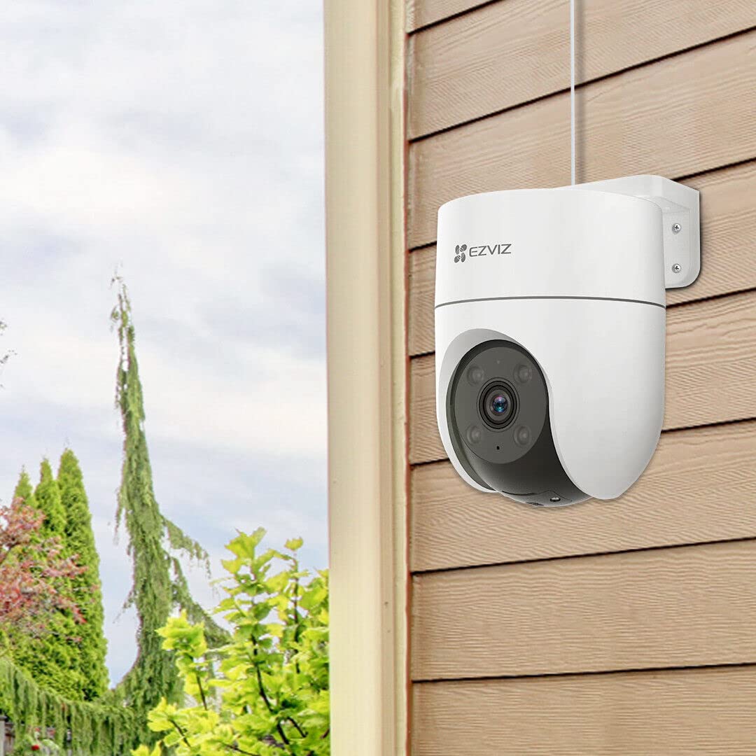 Ezviz by Hikvision H8 Pro Pan & Tilt Wi-Fi Camera|2K Resolution|360° Coverage|Auto-Tracking|Color Night Vision|Two-Way Talk|Weatherproof Design|Supports MicroSD Card¹(Up to 512 GB)|White