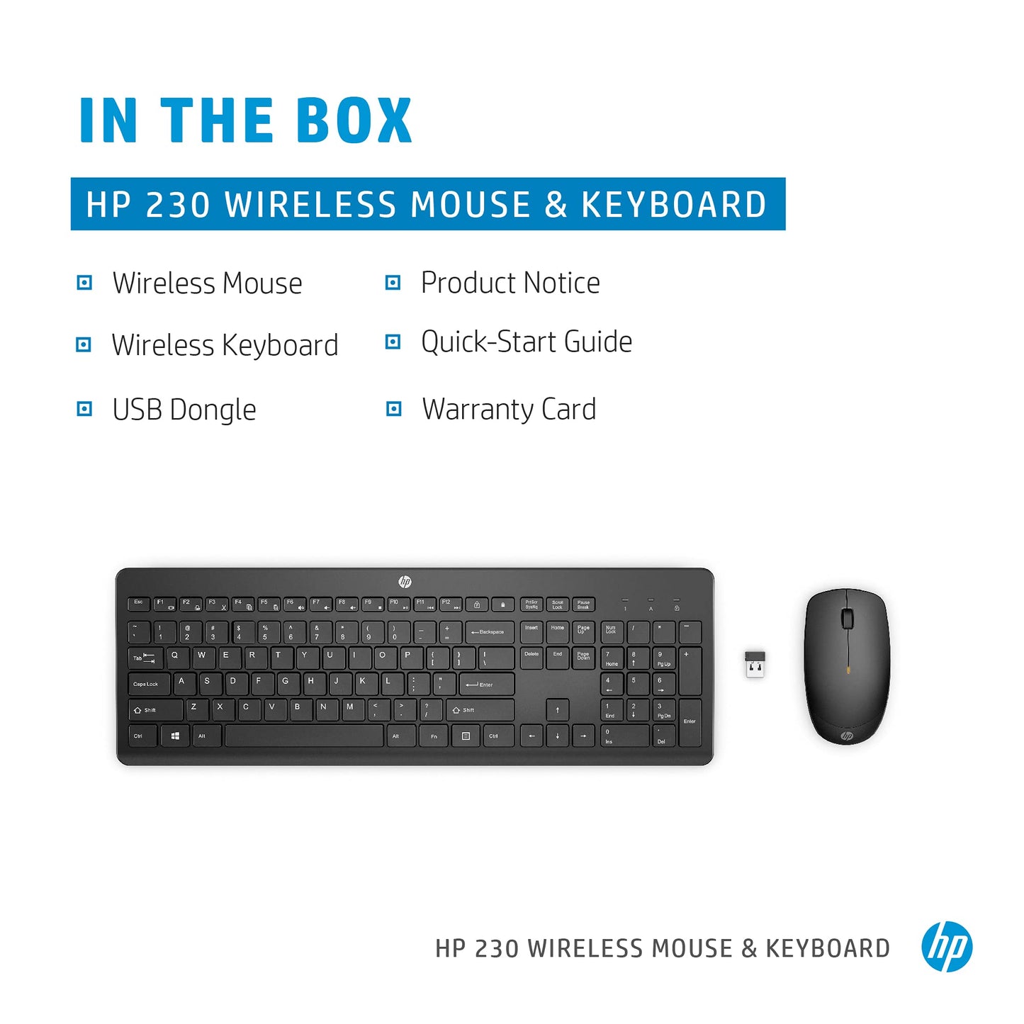 HP CS10 Wireless Keyboard Mouse Combo/2.4 GHz Wireless Connection/Ergonomic Design/Energy and Electricity Saving/Plug and Play, Intelligent Dormancy/Drop Key Cap/ 1600 dpi/Black (7YA13PA)