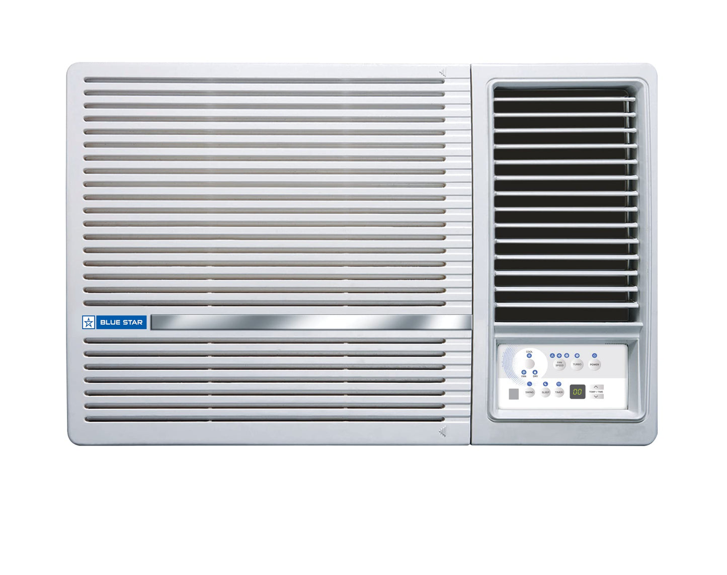 Blue Star 1.5 Ton 3 Star Fixed Speed Window AC (Copper, Turbo Cool, Fan Modes-Auto/High/Medium/Low, Hydrophilic Blue Fins, Dust Filters, Self-Diagnosis, 2024 Model, WFD318L, White)