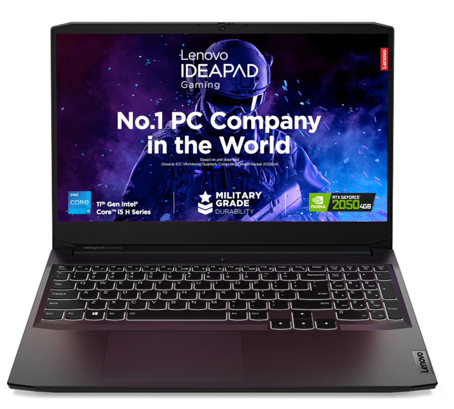 Lenovo IdeaPad Gaming 3 11th Gen Intel Core i5-11320H 15.6" (39.62cm) FHD IPS 60Hz Gaming Laptop (8GB/512GB SSD/Windows 11/NVIDIA RTX 2050 4GB/Alexa/3 Month Game Pass/Shadow Black/2.25Kg), 82K101PCIN