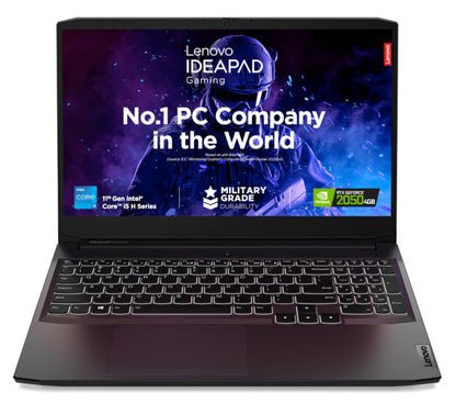 Lenovo IdeaPad Gaming 3 11th Gen Intel Core i5-11320H 15.6" (39.62cm) FHD IPS 60Hz Gaming Laptop (8GB/512GB SSD/Windows 11/NVIDIA RTX 2050 4GB/Alexa/3 Month Game Pass/Shadow Black/2.25Kg), 82K101PCIN